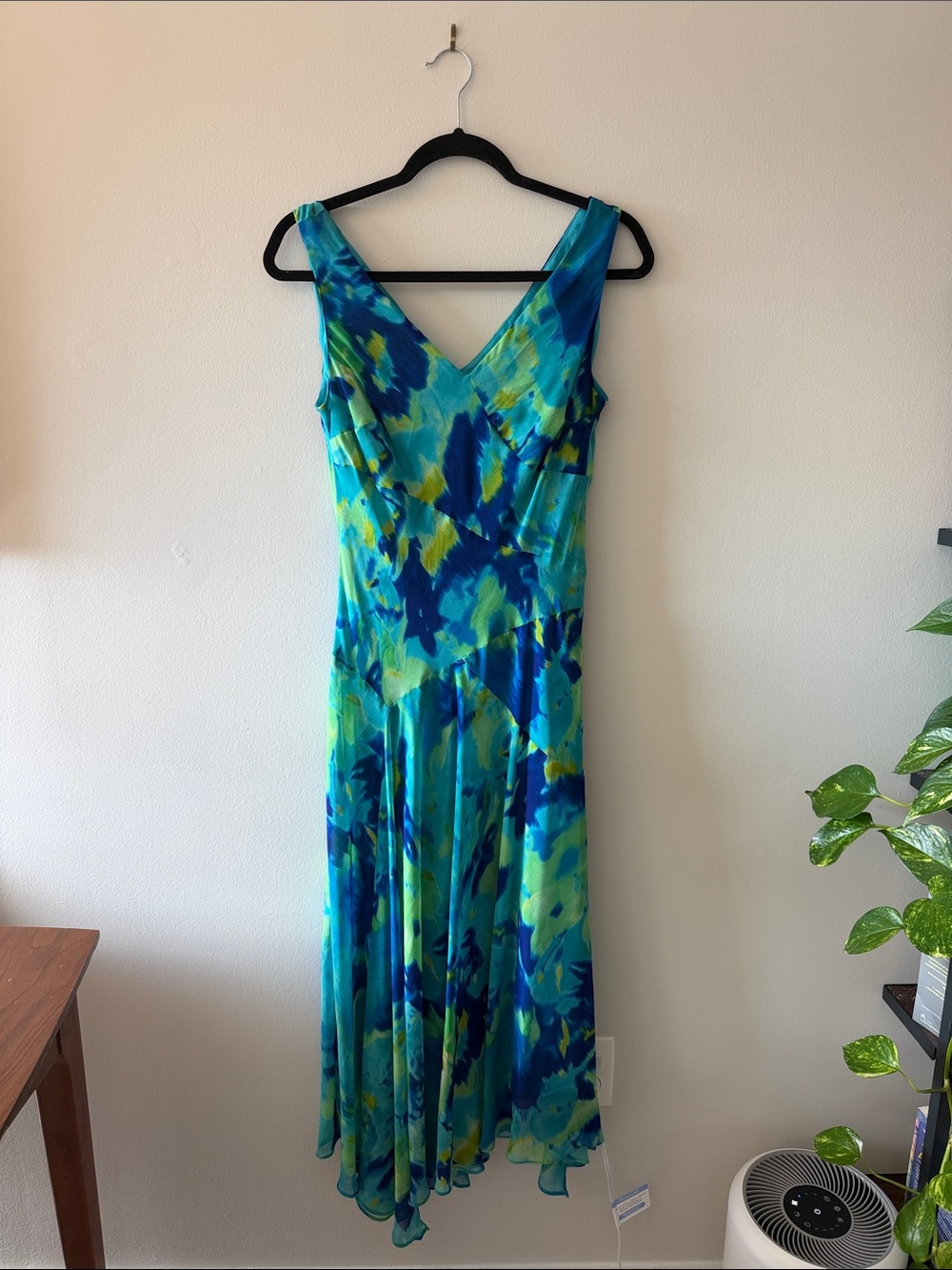 Vintage Watercolor Painted Dress